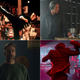 (clockwise from upper left) Daniel Bernhardt in Bloodsport II: The Next Kumite; in Lou; in John Wick; and in Barry.